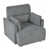 Tissu velours flocon de neige gris foncé
