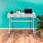Jive Desk in White Engineered Stone with Chrome Finish