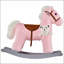 Cheval à bascule en peluche avec ours, Qabo Kids