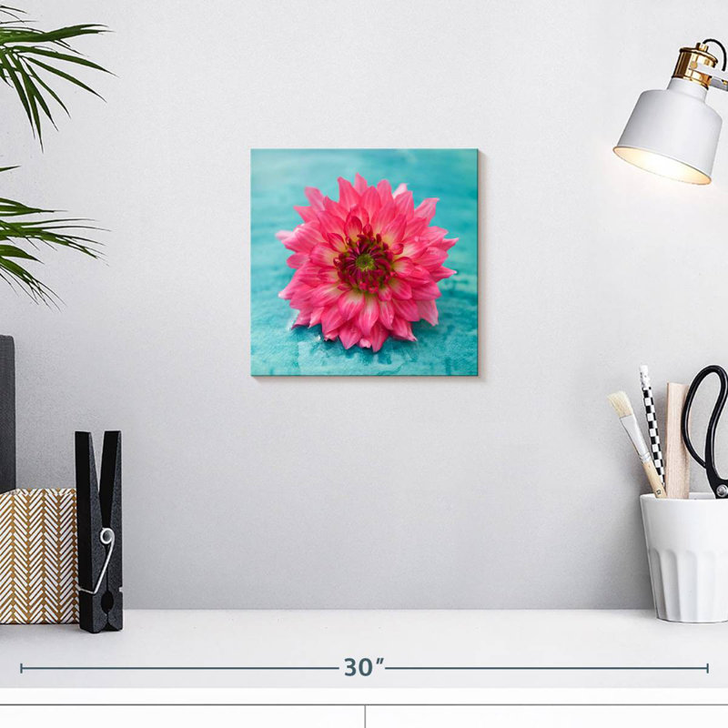 Harnek magnifique fleur rose, H 10 po x l 10 po