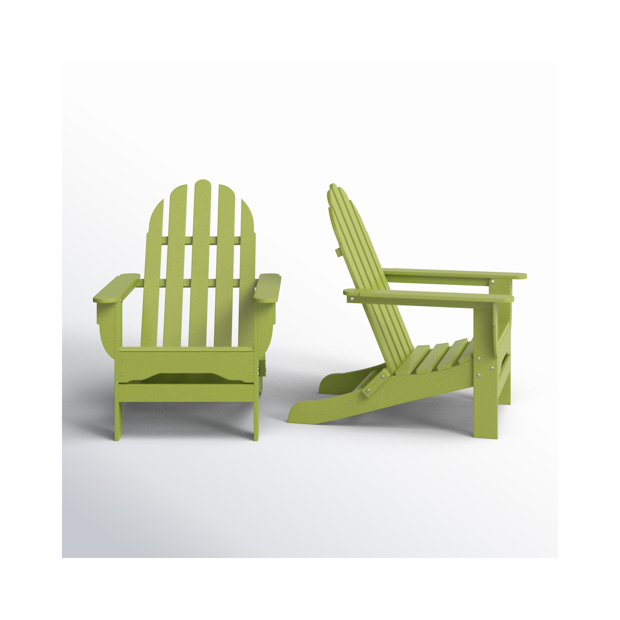 Brunt Outdoor Adirondack Set, Lime Green