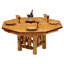 Housse pour table de poker en cèdre Fireside Lodge - Huit côtés - Naturel - Verre liquide-3622368