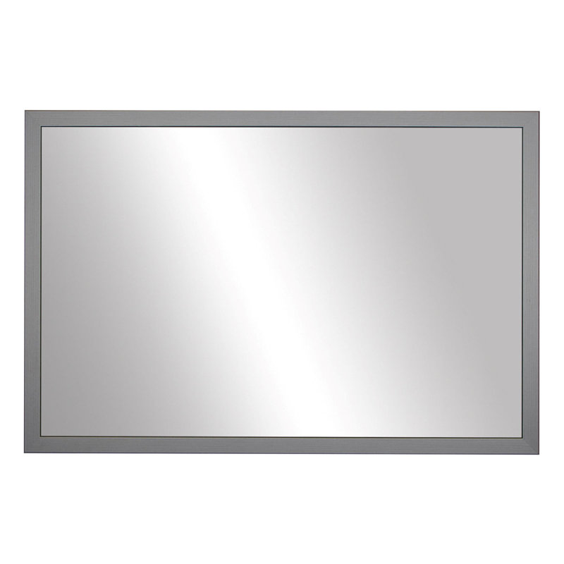 Miroir en bois avec support de sécurité idéal pour salle de bain / miroir de meuble-lavabo Collection Ellis, 24 po x 32 po
