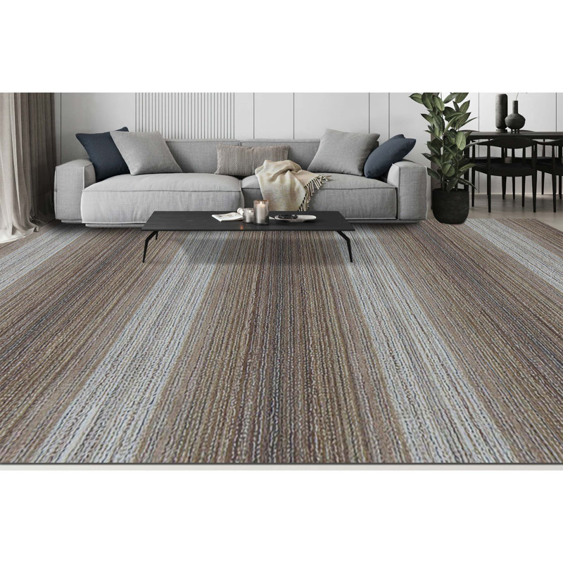 Wool Striped Area Rug