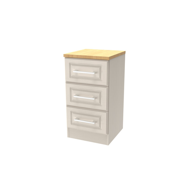 Kent Fully Assembled Kent 3 Drawer Bedside Cabinet Kashmir