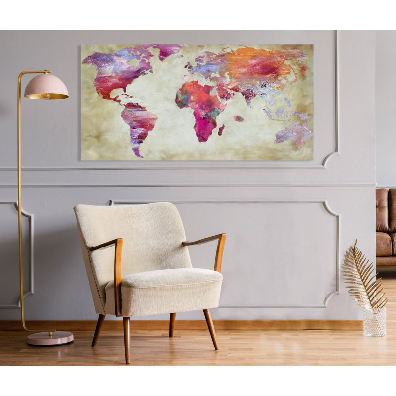World In Colour by Joannoo - Wrapped Canvas Print, 70cm H x 140cm W x 4cm D