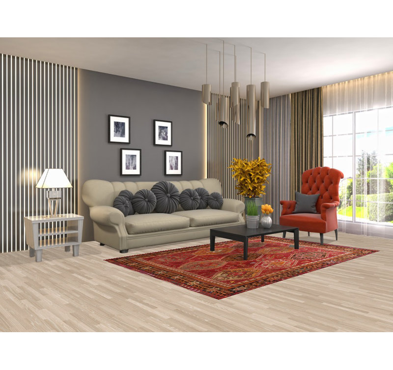 Tapis traditionnel géométrique 5 x 8