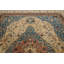 Tapis bleu / brun / beige en laine noué à la main de conception unique 12 pi 2 po x 15 pi 6 po New Age