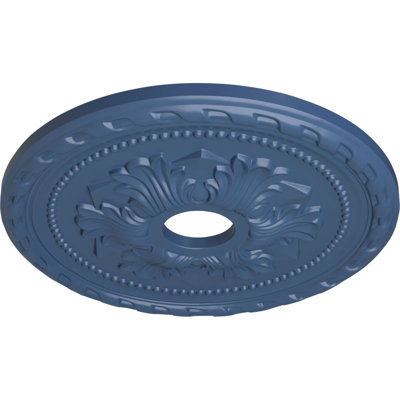 Endurathane Palmetto Ceiling Medallion, 20 7/8"OD x 3 5/8"ID x 1 5/8"P (Fits Canopies up to 5"), Hand-Painted Americana Finish
