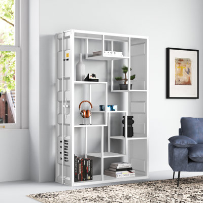 Egon 9-Shelf Geometric Bookcase