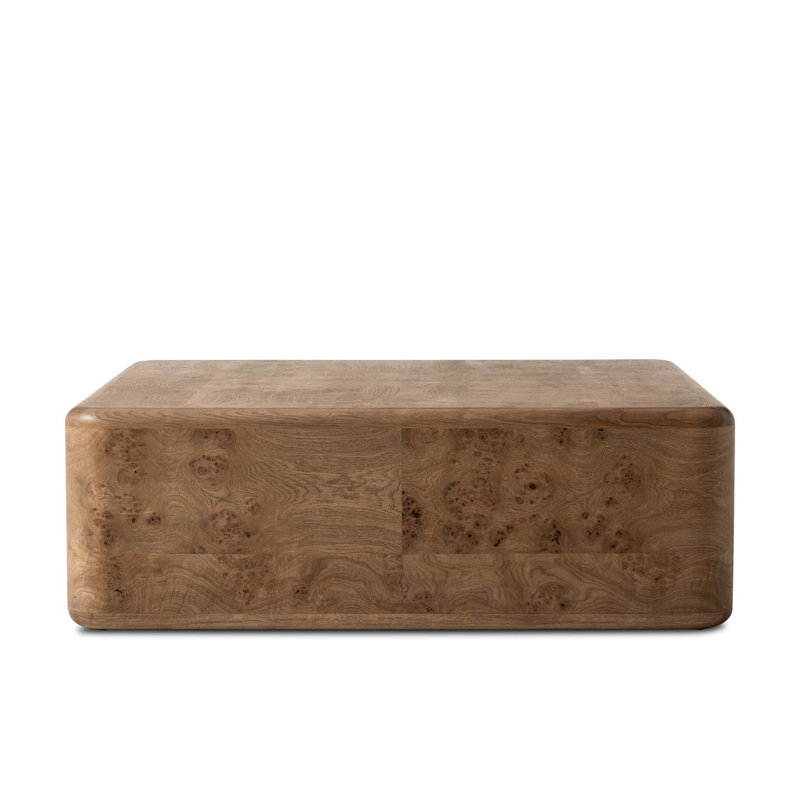 Talessi Square Coffee Table-Wheat Medium Burl Oak