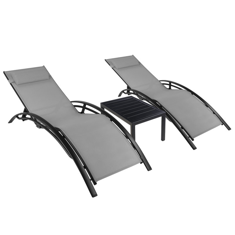 Olabisi 153cm Long Reclining Chaise Lounge Set