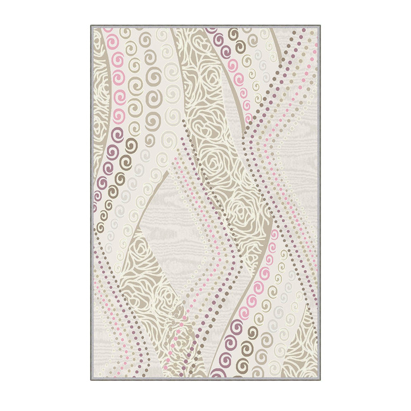 Tapis en polyester tissé à la machine Creasy, Tapis de couloir 2 pi 7 po x 6 pi 7 po