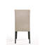 Chaise d'appoint en lin brun clair et finition noire rétro, ensemble de 2