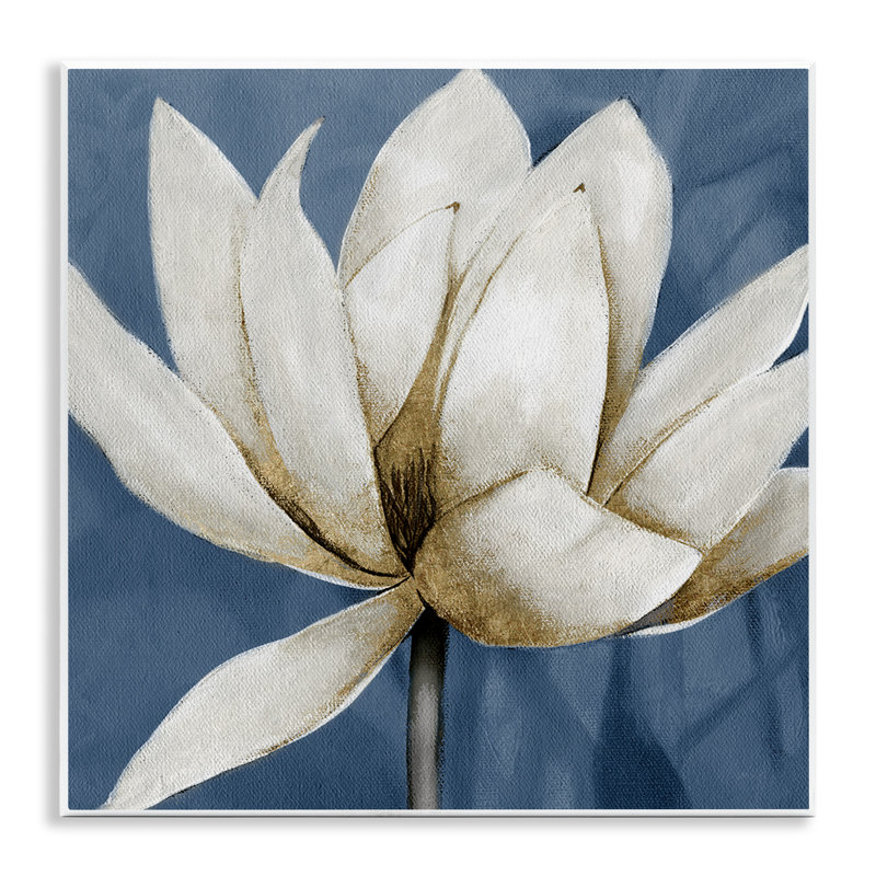 Art mural de lotus blancs par Carol Robinson