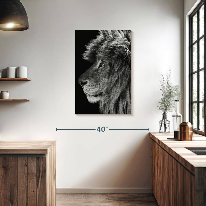 Brampt Lion Side Profile, 36" H x 24" W
