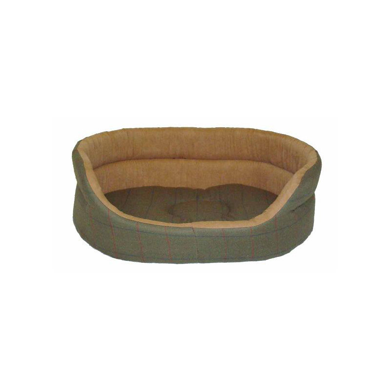 Tweed Faux Suede Pet Bed, Green, 76 cm