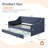 Mercer41 Twin Velvet Upholstered Wingback Daybed with 2 Large Storage Drawers, Modern 2‑in‑1 Sofa Bed Frame for Guest Room Small Apartment-19323447