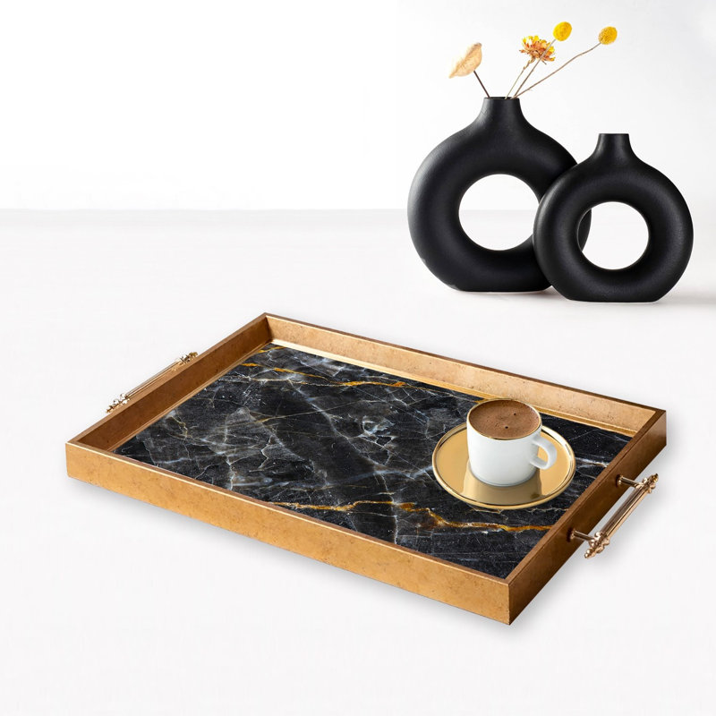 Élégant plateau en verre de 19,7 po x 11,4 po x 1,4 po | Fabrication 100% verre durable | Facile à nettoyer avec un chiffon humide | Idéal pour le service, la présentation décorative et l'organisation | Ajout élégant à la décoration intérieure