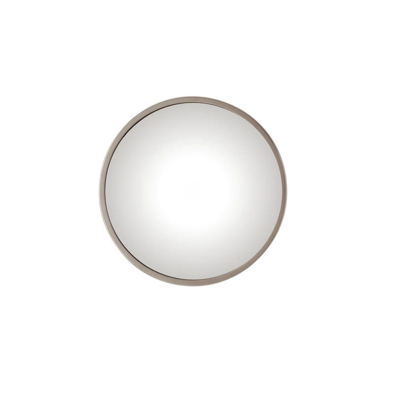 Hoop Convex Mirror, Nickel, 42" H x 42" W