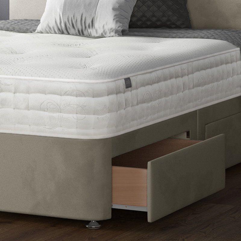 Hayder Divan Bed Base, 4 Drawers, Super King (6'), Coffee