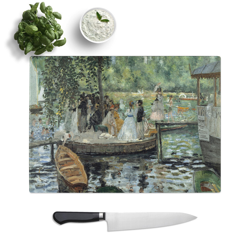 La Grenouillere by Pierre-Auguste Renoir Chopping Board, 0.4cm H x 20cm W x 28.5cm L
