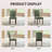 Upholstered Parsons Dining Chairs, Linen Side Chair-165713901