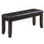 Banc moderne en similicuir noir avec finition luxueuse pour un look sophistiqué
