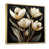 Toile avec cadre flottant or