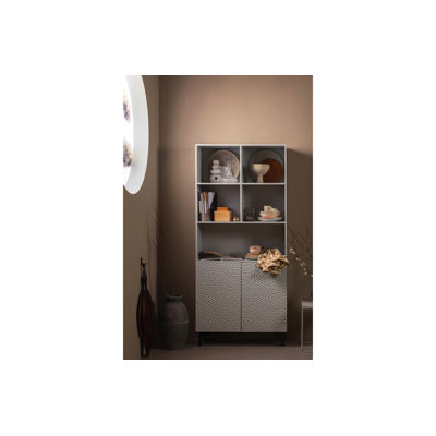 Carved 200cm H x 90cm W Wood Book Cabinet Bookcase