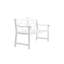 Banc de patio blanc moderne pour les espaces extérieurs - Structure en métal avec et accoudoirs, peut accueillir 2 à 3 personnes, antirouille, intempéries, cour, porche, antirouille pour balcon, protégé, convient à 2 à 3, processus d'assemblage facile