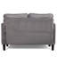 Causeuse de 48 po en velours côtelé avec coussins moelleux, pochette de rangement latérale, panneau en composite robuste et structure en bois massif, éponge à rebond élevé, facile à assembler, idéale pour le salon, un appartement, un dortoir, un bureau.-385861864