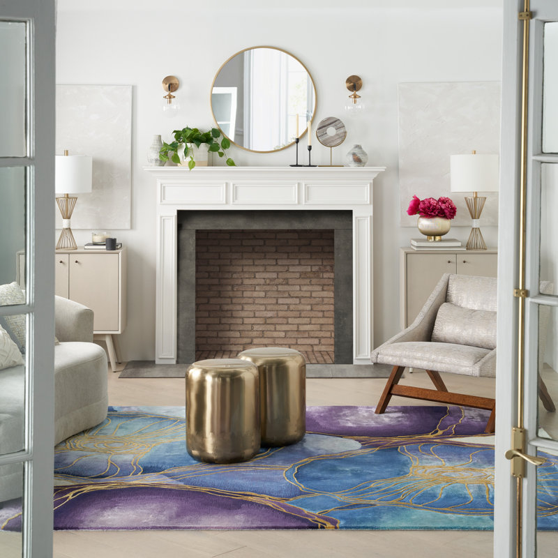 Viscose Indoor Rug, Rectangle 9'9" x 13'9"