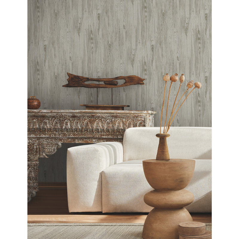 Rouleau de papier peint lisse L 33 po x l 20,5 po, Gris