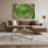 Art mural sur toile vert Op Art 64