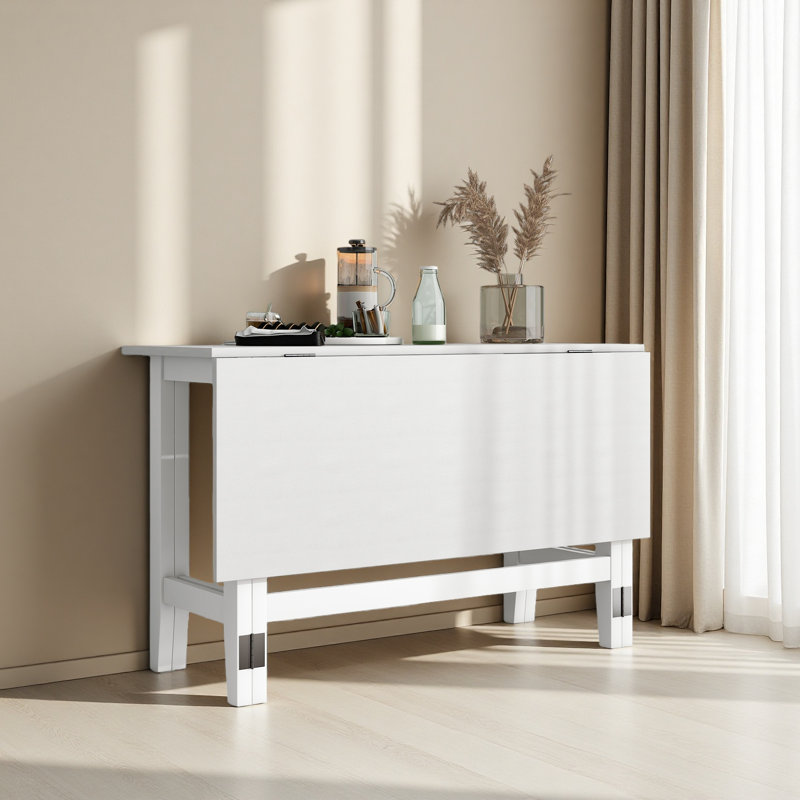 Table de salle à manger extensible Farmhouse, Blanc