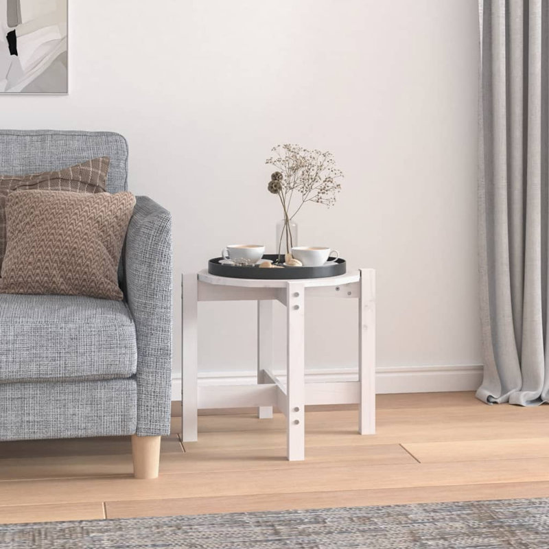 Wrigley Solid Wood Four Leg Coffee Table, 45cm H x 52.5cm W x 52.5cm D, White