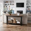 Console 46 po x 10 po en bois massif (noir)-2128342058-2144926156