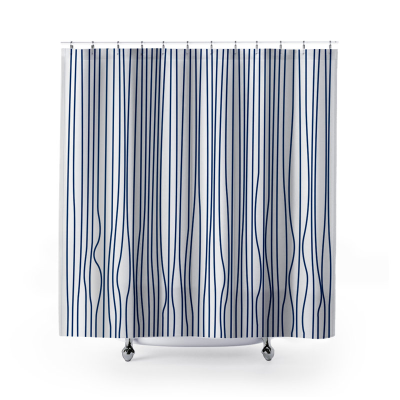 Rideau de douche Coco, Bleu marine