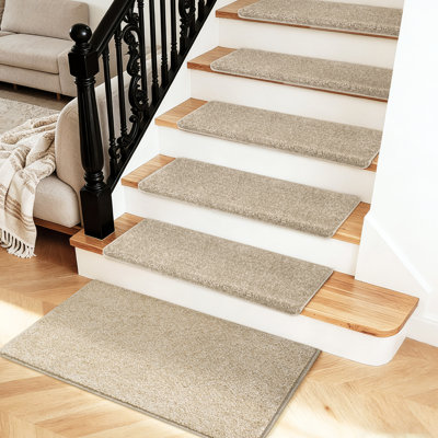 Kayella Non-Slip Indoor Stair Tread Set with Landing Mat