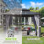 Abri de jardin pour patio en métal en aluminium mesurant l 12 pi x P 10 pi