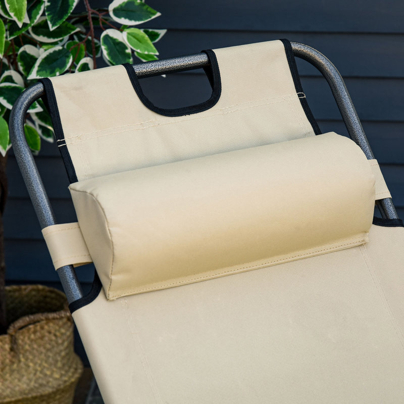 Aymelia 135cm Long Reclining Single Chaise, Beige