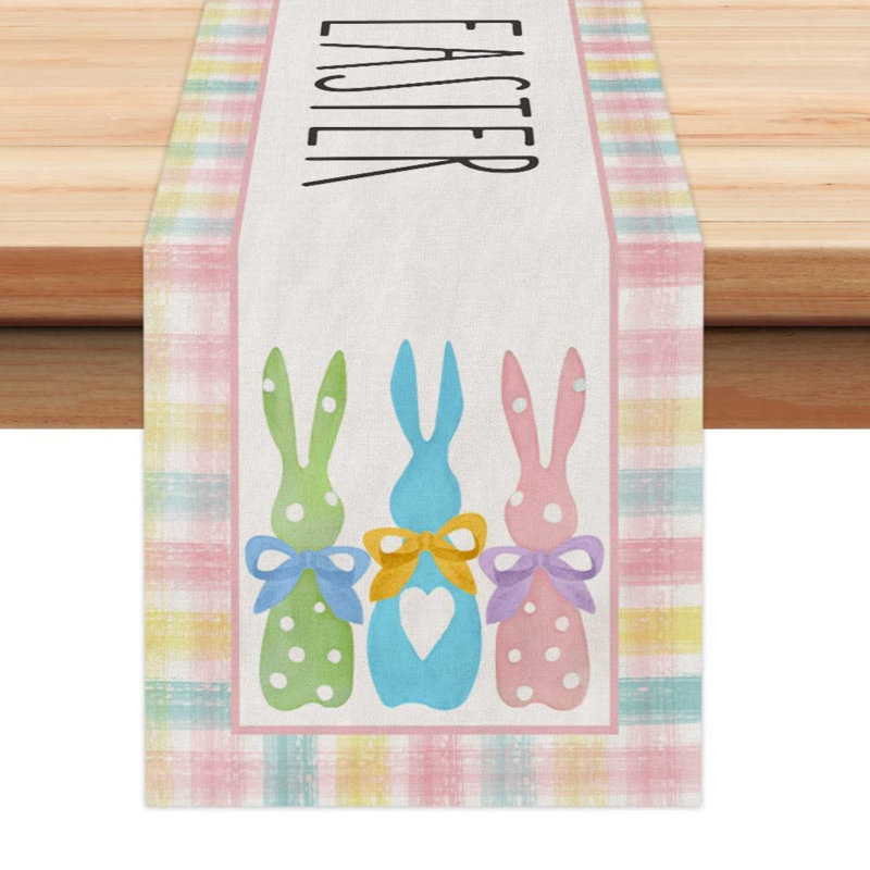 Chemin de table rectangulaire en polyester Foch