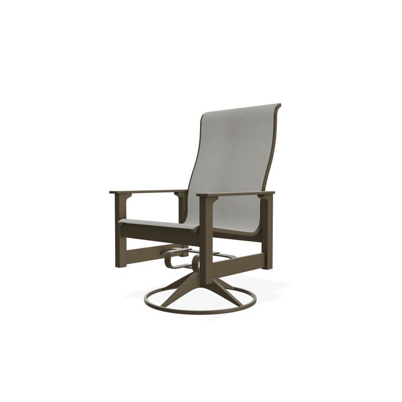 Leeward Polymer Outdoor Lounge Chair, Augustine Fennel Sunbrella®, Beachwood