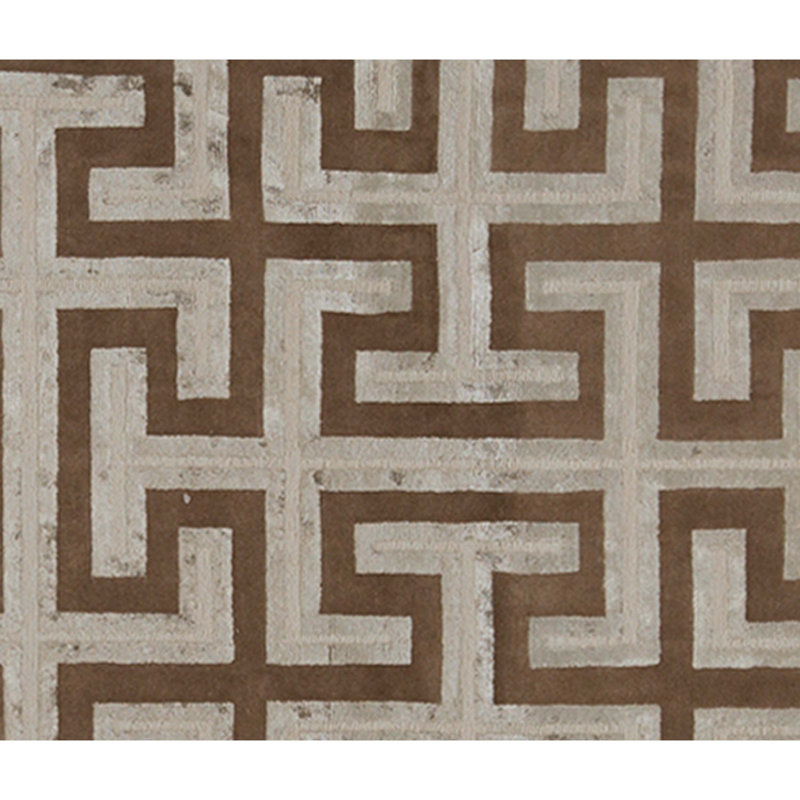 Hand Knotted Area Rug in Gold
