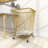 Metal Deep Set Metal Mesh Laundry Basket Storage Cart with Wheels and Handles-62972726-62972723