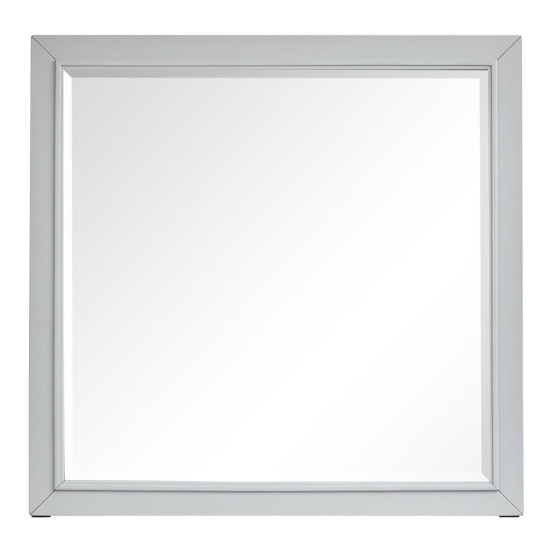 Monti Grey Landscape Mirror, Gray