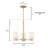 Sylvestre 3 - Light Steel Cylinder Chandelier