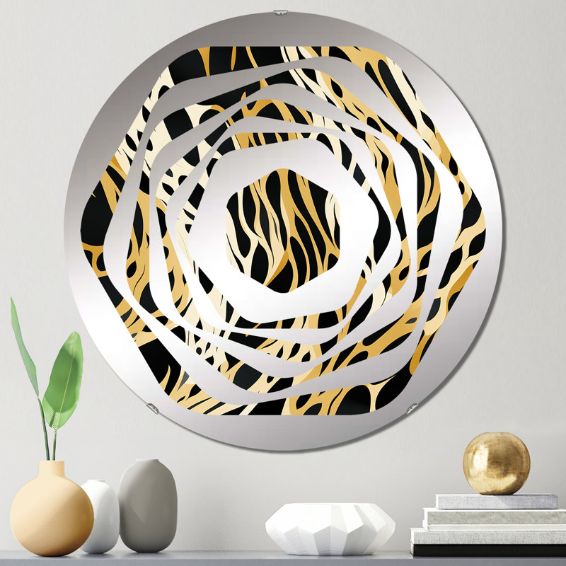 Orange And Black Classic Elegance Adventure - Amorphe Decorative Mirror, 23.6" x 23.6"
