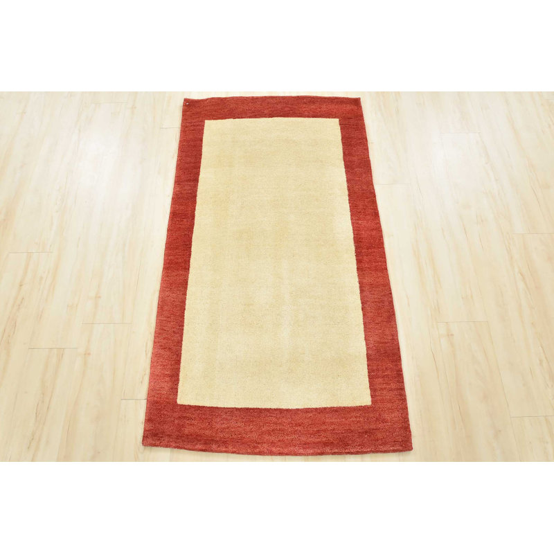 One-of-a-Kind 2'10'' X 5'1'' Runner Wool Area Rug in Cream